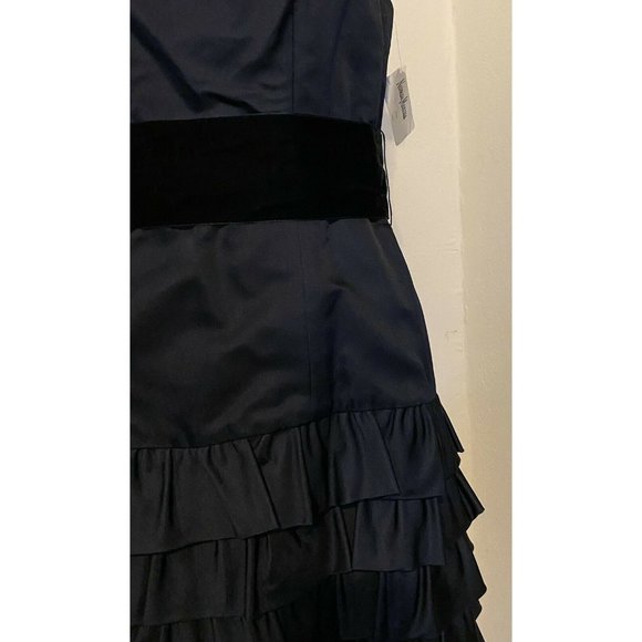 NWT $650 Thread Social 2 Mini Dress Navy Blue Silk Neiman Marcus Wedding Guest - Picture 5 of 8